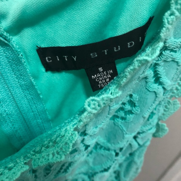 Cocktail/semi formal dress, aqua colored - Picture 2 of 5